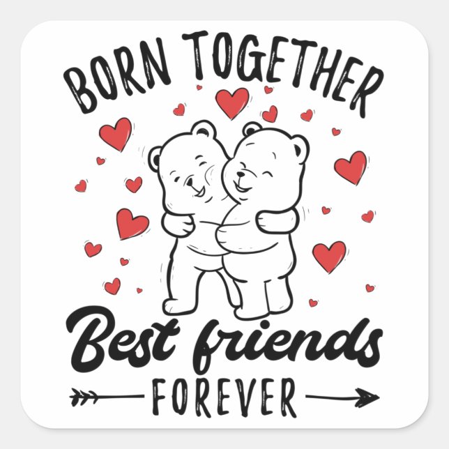 Sticker Carré Don Twin Sister Twins (Devant)