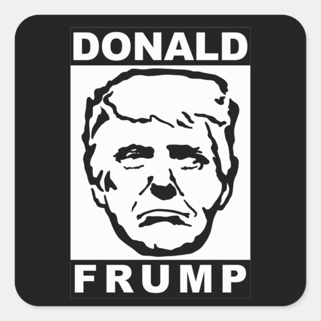 Sticker Carré donald frump (Devant)