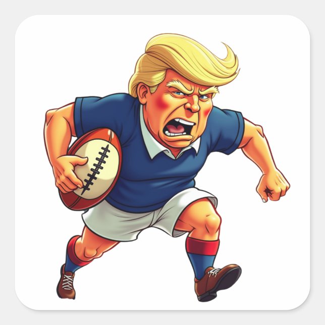 Sticker Carré Donald Trump (Devant)