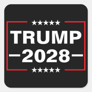 Sticker Carré Donald Trump Président 2028