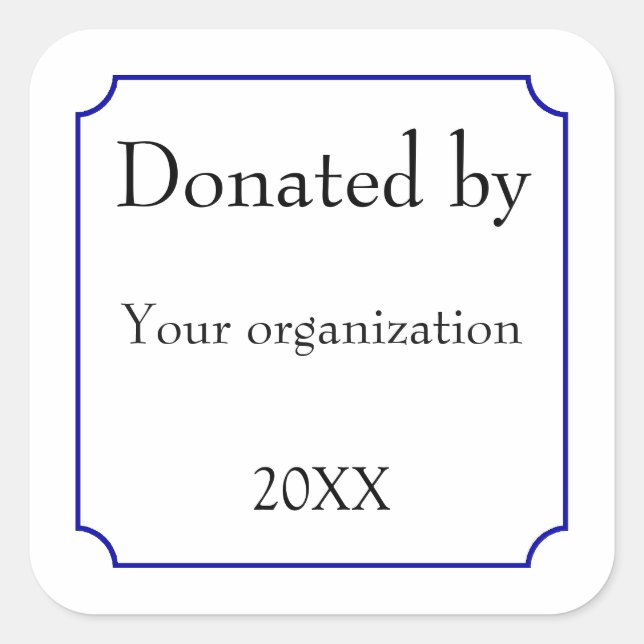 Sticker Carré Donné par le modèle (Devant)