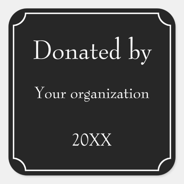 Sticker Carré Donné par modèle (Devant)