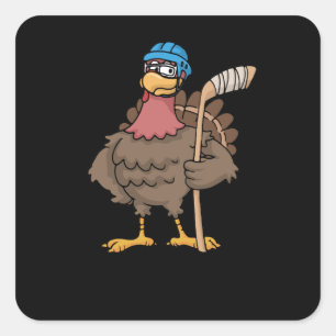 Sticker Carré Dons de grâce Turquie de hockey sur glace cadeau T