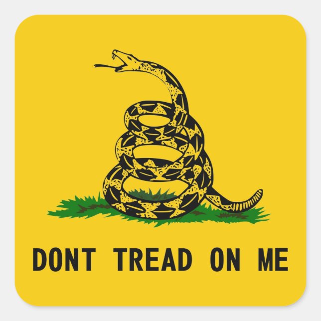 Sticker Carré dont tread flag usa symbol snake america history p (Devant)