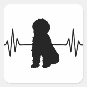 Sticker Carré Doodle Heart