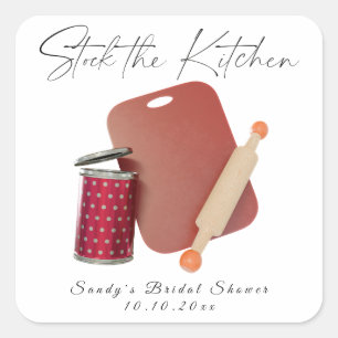 Sticker Carré Doter la cuisine pour une douche de mariée
