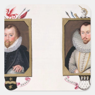 Sticker Carré Double portrait de monsieur Francis Drake