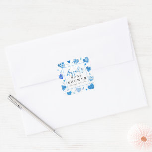 Sticker Carré Douceur Baby Shower