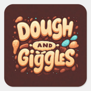 Sticker Carré Dough et Giggles
