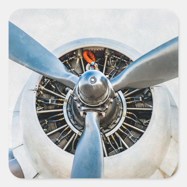Sticker Carré Douglas DC-3 Aircraft. Hélice (Devant)