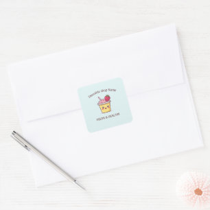 Sticker Carré Doux Smoothies De Fruits Tropicaux Fruits Cuisine