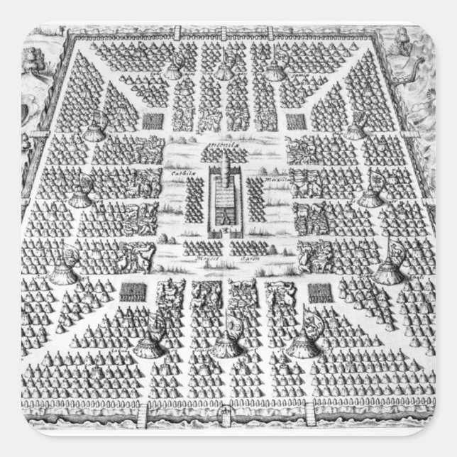 Sticker Carré Douze tribus d'Israël (Devant)