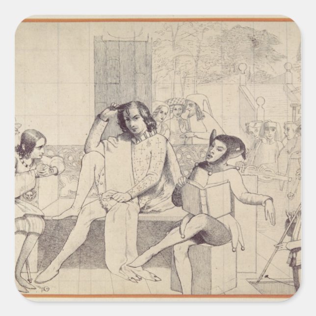 Sticker Carré Douzième nuit, c.1850 (Devant)