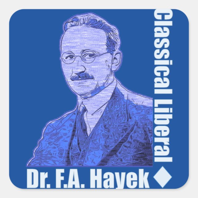 Sticker Carré Dr Friedrich August von Hayek (Devant)