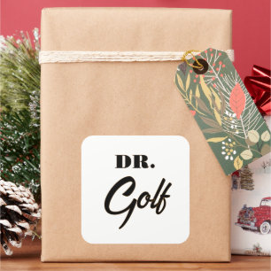 Sticker Carré Dr Golf Funny Design pour les amateurs de golf