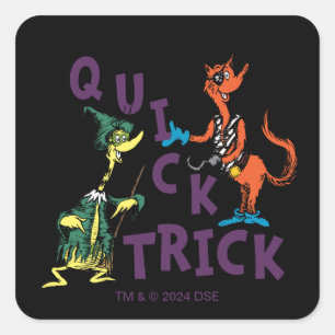 Sticker Carré Dr. Seuss Graphisme Halloween « Tour de passe-pa