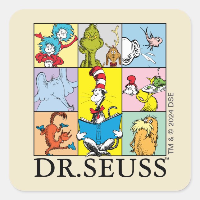 Sticker Carré Dr. Seuss | Histoires Graphiques (Devant)