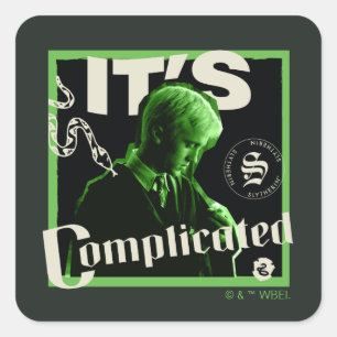 Sticker Carré Draco Malfoy - "C'est compliqué"