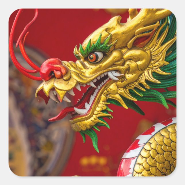 Sticker Carré Dragon (Devant)