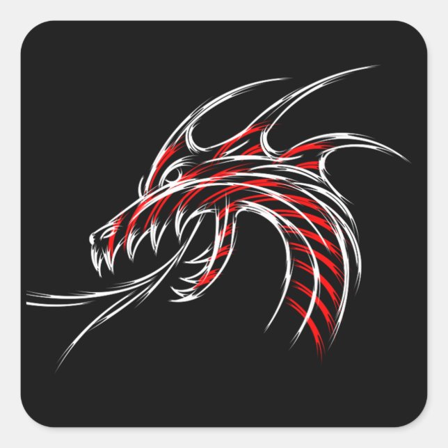 Sticker Carré Dragon (Devant)