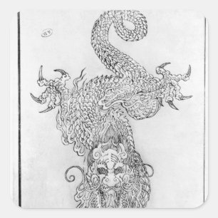 Sticker Carré Dragon
