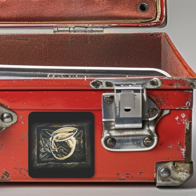 Sticker Carré Dragon familier celtique (Créateur téléchargé)