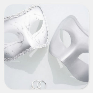 Sticker Carré Drame des anneaux mariages