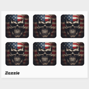 Sticker Carré Drapeau américain