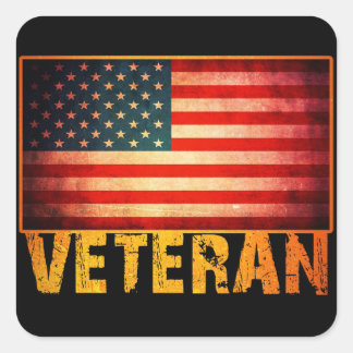 Sticker Carré Drapeau américain