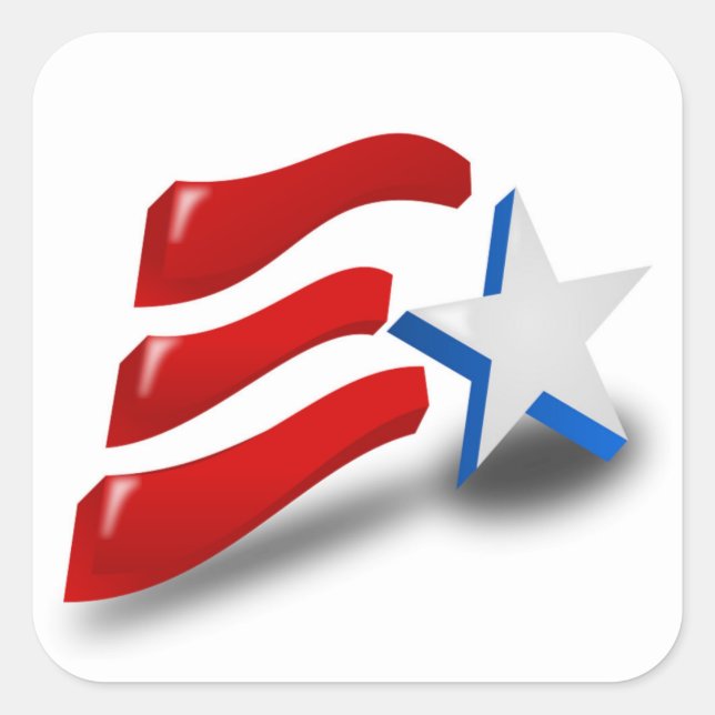 STICKER CARRÉ DRAPEAU AMÉRICAIN (Devant)