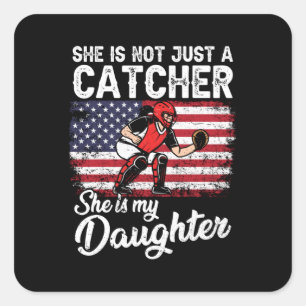 Sticker Carré Drapeau américain de base-ball Sports