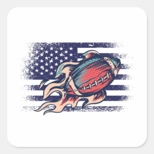 Sticker Carré Drapeau américain Fan Jersey Shirt USA