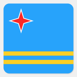 Sticker Carré Drapeau Arbua