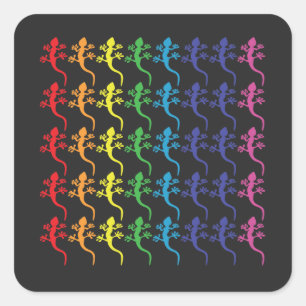 Sticker Carré Drapeau arc-en-ciel LGBT