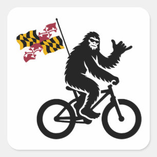 Sticker Carré Drapeau Bigfoot Cycling Maryland