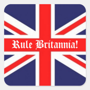 Sticker Carré Drapeau Britannia - Anglais