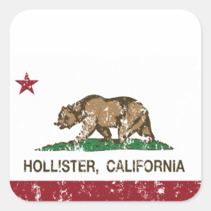 Sticker Carré Drapeau californien Hollister