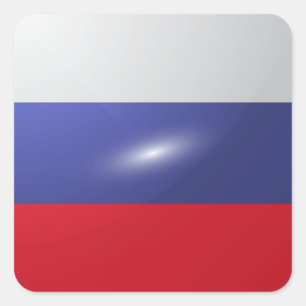 Sticker Carré Drapeau carré de Russie