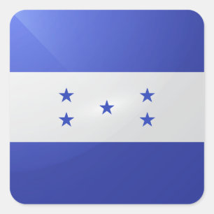 Sticker Carré Drapeau carré du Honduras
