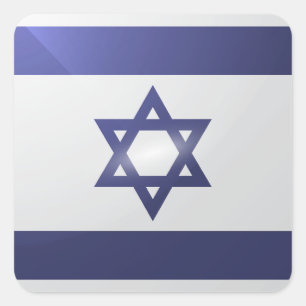 Sticker Carré Drapeau carré israélien