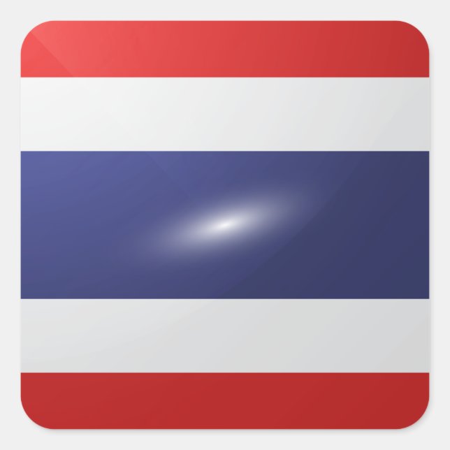 Sticker Carré Drapeau carré thaïlandais (Devant)