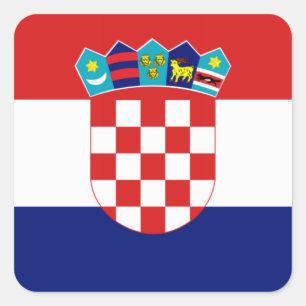Sticker Carré Drapeau croate - Trobojnica