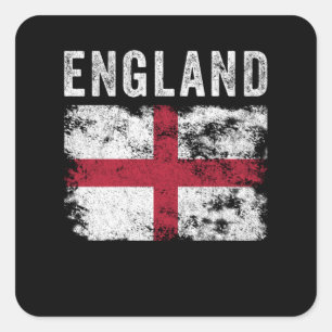 Sticker Carré Drapeau d'Angleterre en détresse - Drapeau anglais