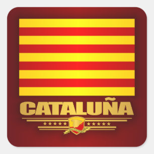 Sticker Carré Drapeau de Catalogne