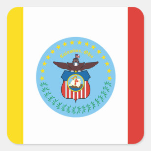 Sticker Carré Drapeau de Columbus, Ohio