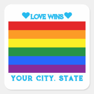 Sticker Carré Drapeau de fierté LGBTQ