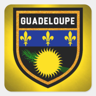 Sticker Carré Drapeau de Guadeloupe