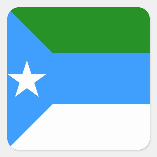 Sticker Carré Drapeau de Jubaland, Somalie (Devant)