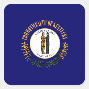 Sticker Carré Drapeau de Kentuckee