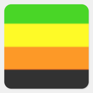 Sticker Carré Drapeau de la Fierté Aromantique